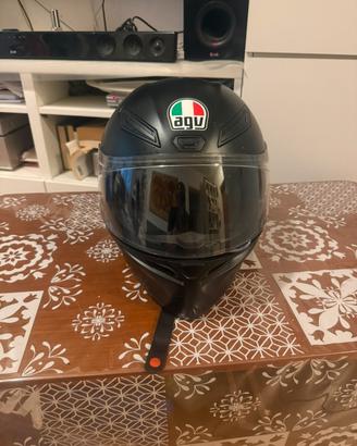 Casco moto integrale agv nero opaco taglia l