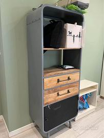 Libreria legno e metallo