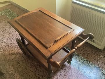 Carrello in legno di quercia