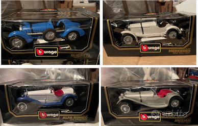 Lotto 4 modelli epoca Burago 1/18 nuovi
