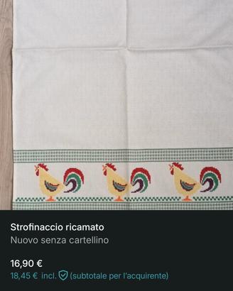 Strofinaccio ricamato 