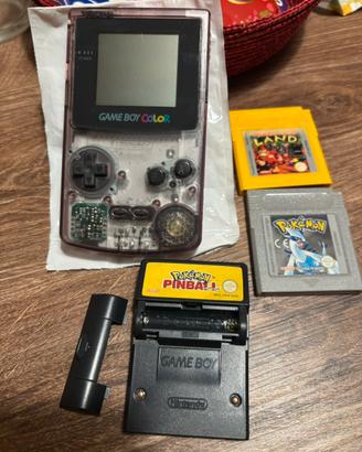 Game boy Color CGB-001 purple Pokemon e Donkey