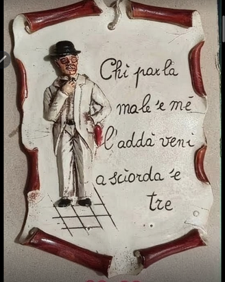 Quadretto in ceramica di Totó anni 80'
