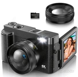 Fotocamera digitale per la registrazione video 4K,