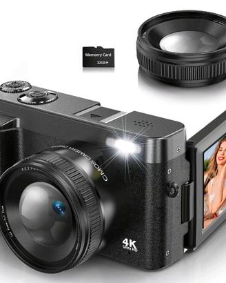 Fotocamera digitale per la registrazione video 4K,