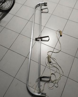 Doppio binario curvo per tenda in alluminio. 