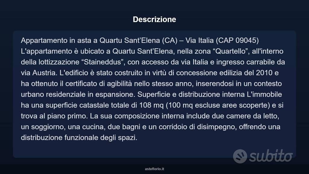 Appartamento – Cuartu Sant'Aleni/Quartu Sant'Elena, Quartello, Mràxini Arrùbiu/Margine Rosso - Vista 4