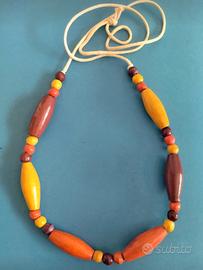 Collana donna in legno 