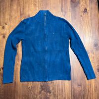 maglione tommy hilfigier pesante vintage con zip