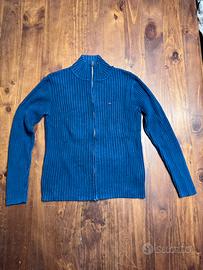 maglione tommy hilfigier pesante vintage con zip