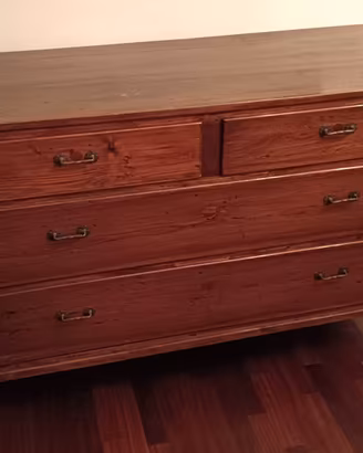 Comò in legno a 6 cassetti stile classico