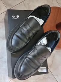 Scarpe Mocassino In Pelle Nero Uomo Doppelganger  