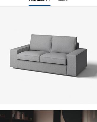 KIVIK Divano a 2 posti, Tibbleby beige/grigio