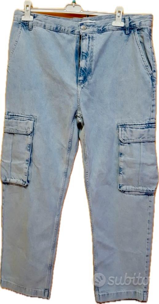 Denim Cargo Bermuda Jeans Uomo Zara Pantaloni Cargo Pantaloni Blu
