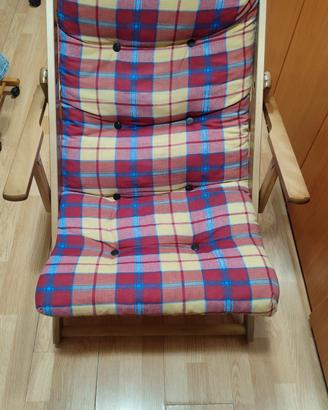 Poltrona Sdraio Relax in Legno  90x73x100