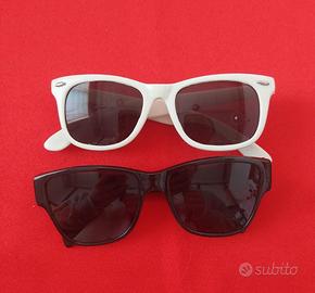 Lotto 2 Paia Occhiali Sole Stile Wayfarer