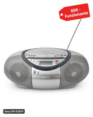 Sony CFD-S35CP Boombox Stereo Radio CD Cassetta