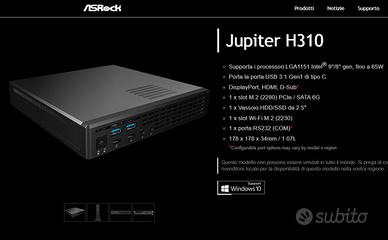 MINI PC ASROCK H310, I3 8100T, RAM 8GB, SSD 250 GB