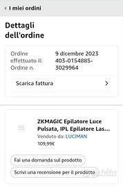 EPILATORE LUCE PULSATA