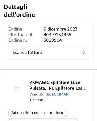 EPILATORE LUCE PULSATA