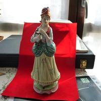 CapodiMonte statua porcellana Dama del 700 origina