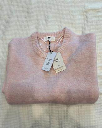 Maglione rosa 100% lana