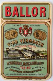 ETICHETTA LIQUORE VERMUT BALLOR
