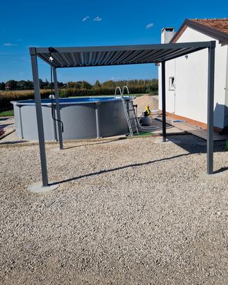 Pergola bioclimatica 3x3 altezza 2.20 mt