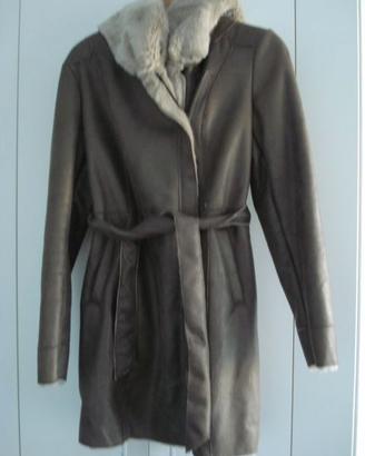 cappotto Promod ecopelle con cappuccio tg 42