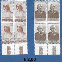 1957 Italia francobolli in quartina