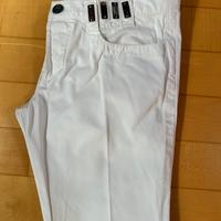 Pantaloni Bikkembergs bianchi cotone leggero