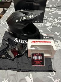 Casco airoh e mascherina alpinestars
