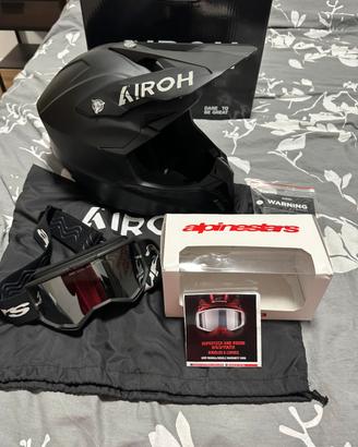 Casco airoh e mascherina alpinestars