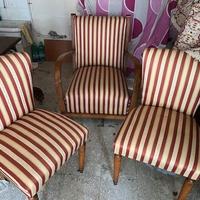 Tris di poltrone vintage