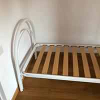 Letto singolo metallo bianco