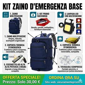 Zaino d'emergenza + Accessori 