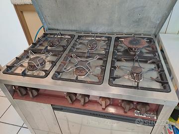 Cucina gas angelo po profess. con 6 fuochi e forno
