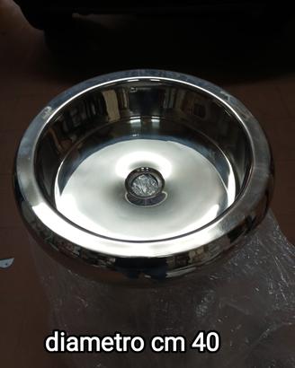 lavabo acciaio diametro cm 40 