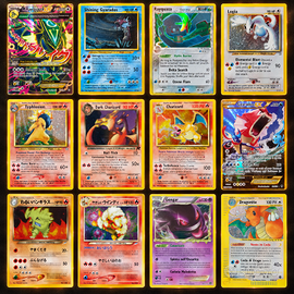 Pokémon Charizard, Rayquaza, Lugia vintage e grade