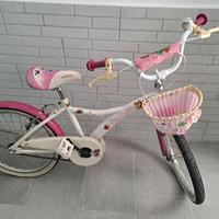 bicicletta 20 bambina bianca e fucsia perfetta