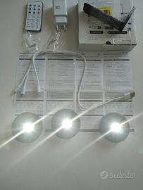 faretti led multicolore USB con telecomando 