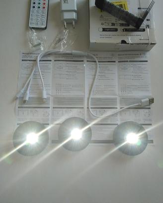 faretti led multicolore USB con telecomando 