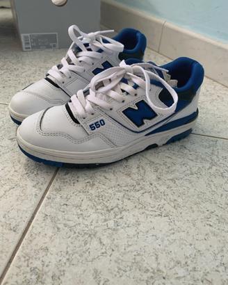 New Balance 550 bianche/blu taglia 38