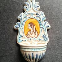 Decorazione da parete , acquasantiera in ceramica
