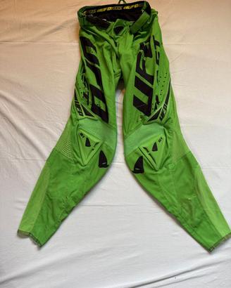 Pantaloni motocross UFO Plast verdi fluo taglia 26