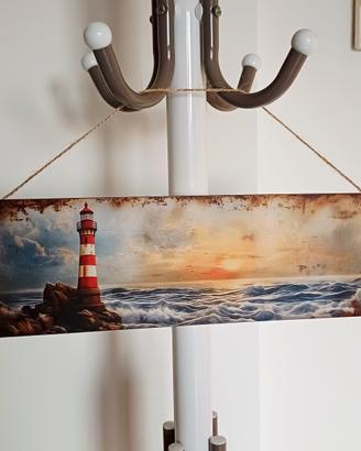 Faro: targa in legno vintage marinara