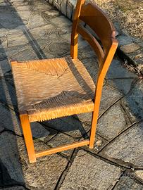 Sedie legno massello impagliate