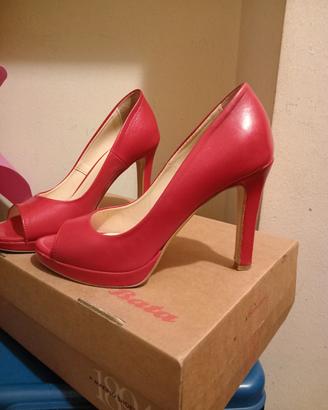 scarpe donna tacco colore rosso 