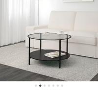 VITTSJÖ
Tavolino, marrone-nero/vetro, 75 cm