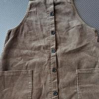 Salopette vestito verde militare in velluto